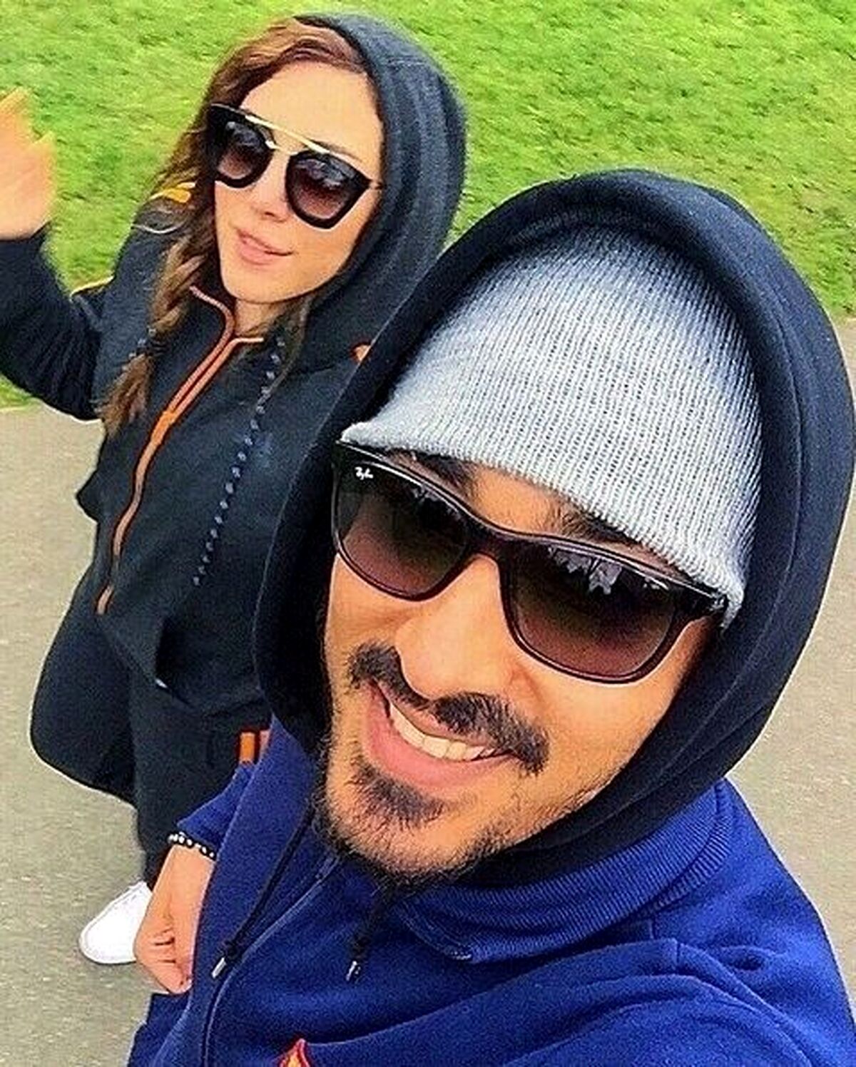 گردش اروپایی رضا قوچان نژاد با زن و فرزندش 