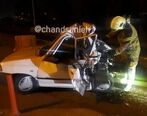 هولناکترین تصویر از پراید له شده در جاده قم