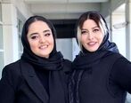 عکس بسیار غیر معمولی فریبا نادری با خانم بازیگر و دلقک بازی به شیوه نرگس محمدی | عکس دو نفره با حجابی عجیب !