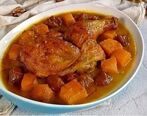 طرز تهیه خورش کدو حلوایی با مرغ مجلسی به سه روش
