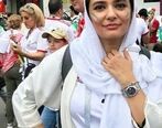 لیندا کیانی در استادیوم بازی ایران و آمریکا! | خانم بازیگر با چه تیپ و ظاهری به قطر رفت؟