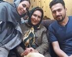 مهوش صبر کن در کنار محمود پاک نیت و پسرش مسعود 