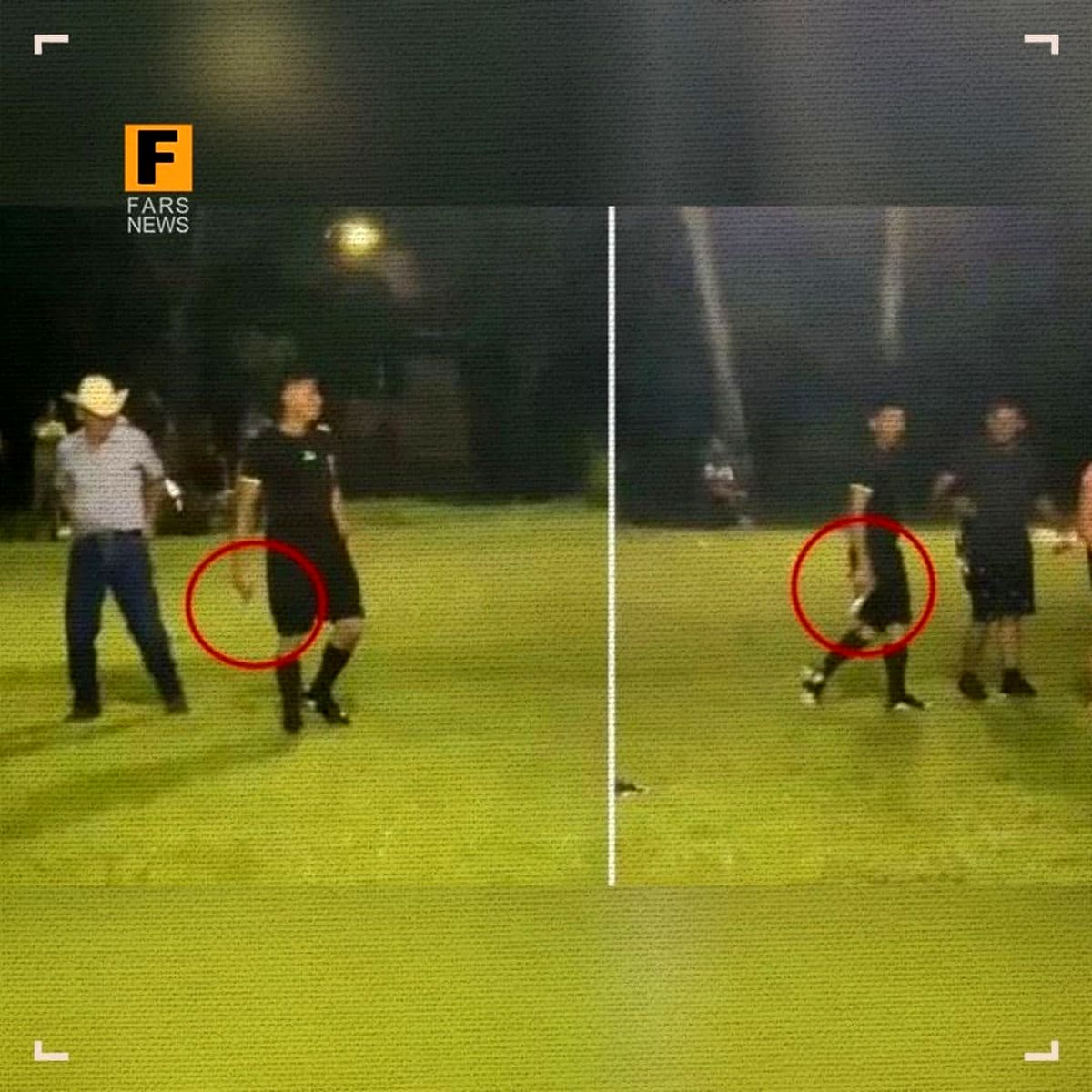 اسلحه کشی داور فوتبال در زمین بازی+ عکس 