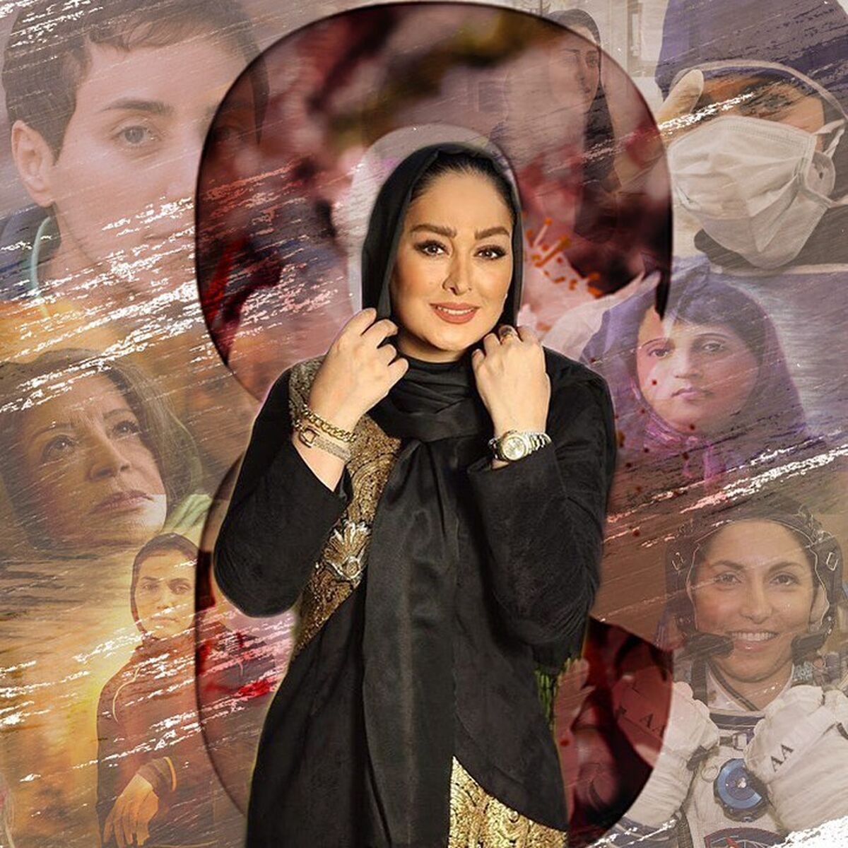 عکس جدید الهام حمیدی از صورت بی حالش
